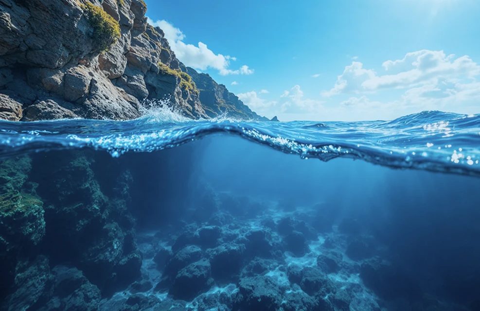 Море и береговая линия в Лазаревском районе